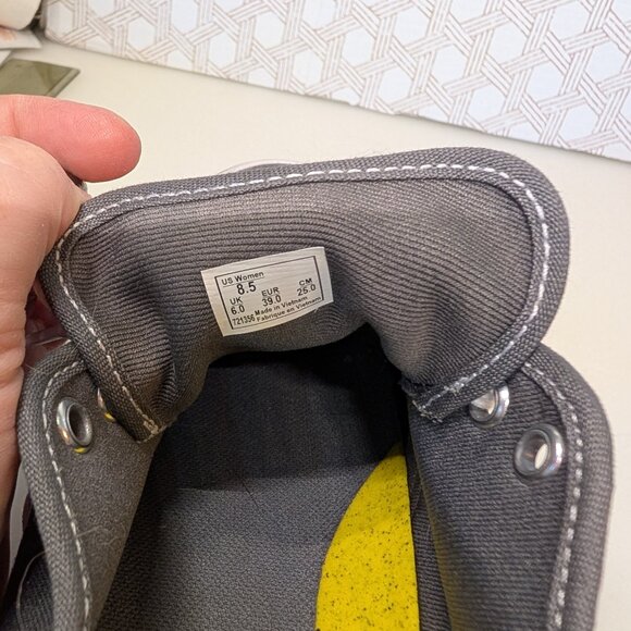 Vans Off The Wall Ortholite Sneakers Women's Size 8.5 Grey 721356 Lace Up Canvas - Picture 9 of 12